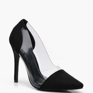 Alice clear panel court shoes